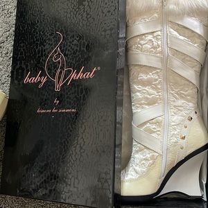 Vintage Baby Phat knee high wedge boot
